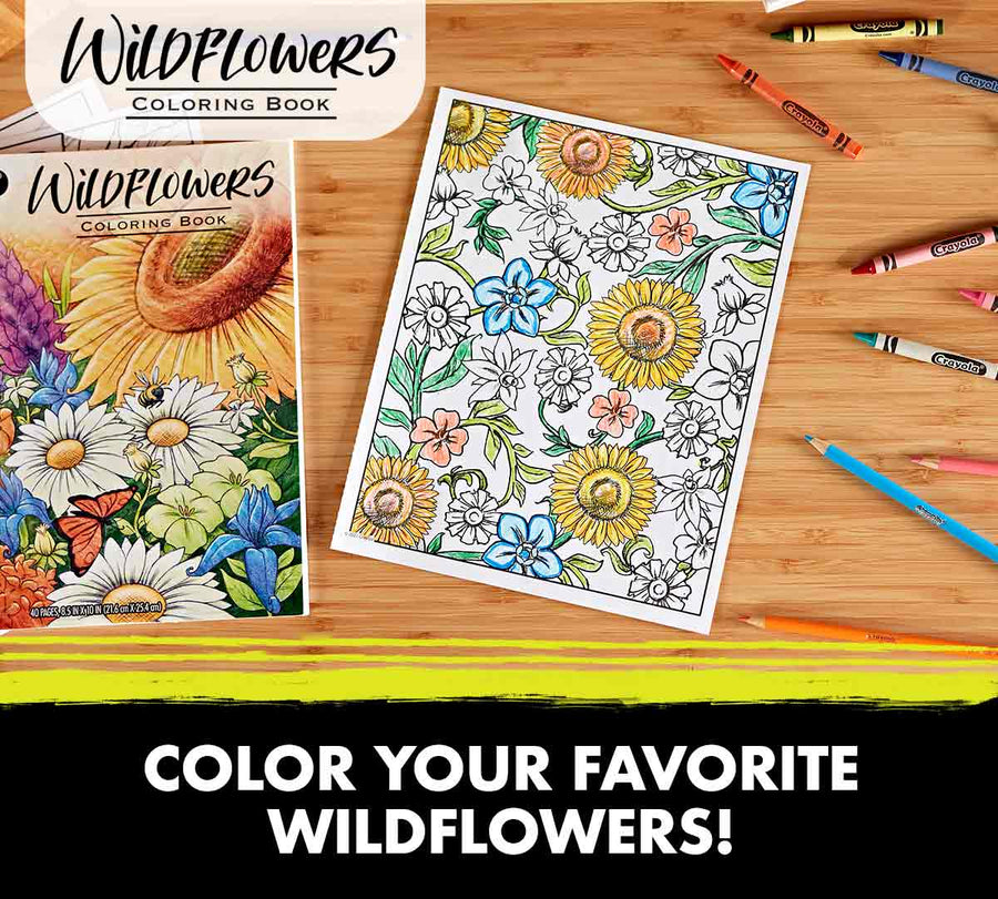 Crayola Wildflower Adult Coloring Book 40pages CY04-1135 — image 5