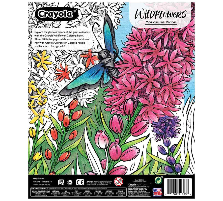 Crayola Wildflower Adult Coloring Book 40pages CY04-1135 — image 3