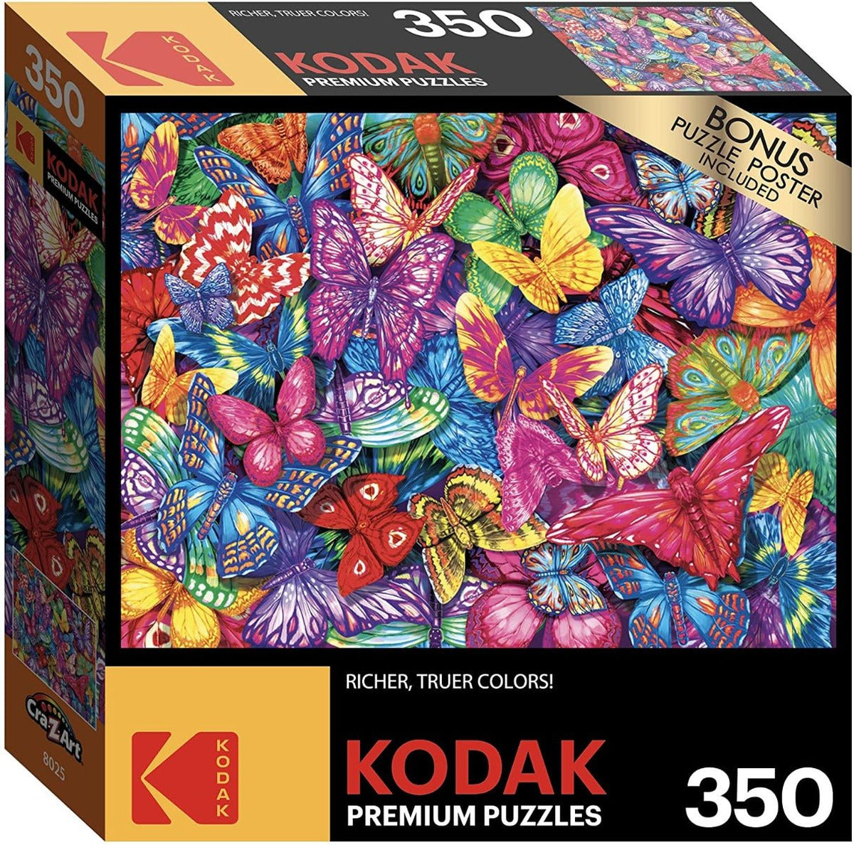 CraZart Kodak 350 Pieces Puzzle Colorful Butterflies - Colorland Toys