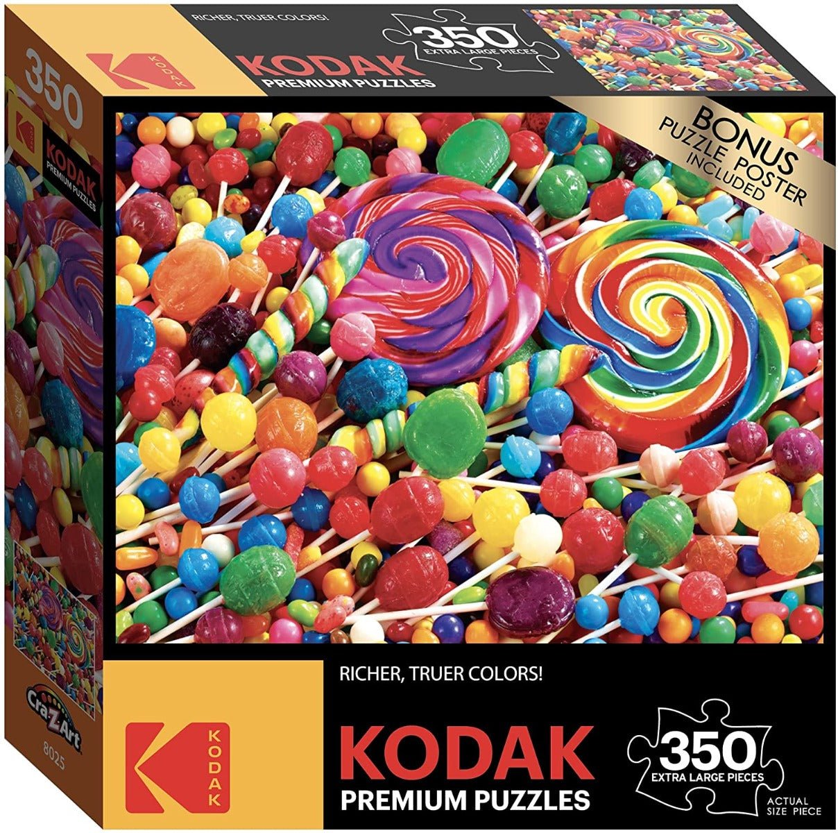 CraZart Kodak 350 Pieces Puzzle Lollipop Swirls - Colorland Toys