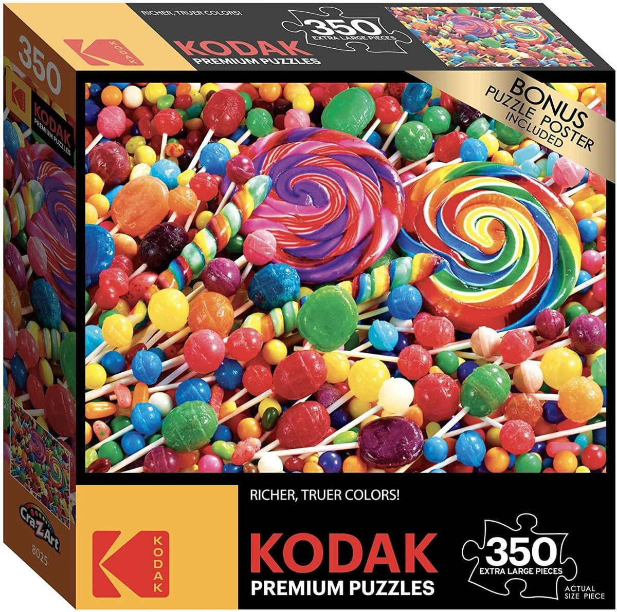 CraZart Kodak 350 Pieces Puzzle Lollipop Swirls - Colorland Toys