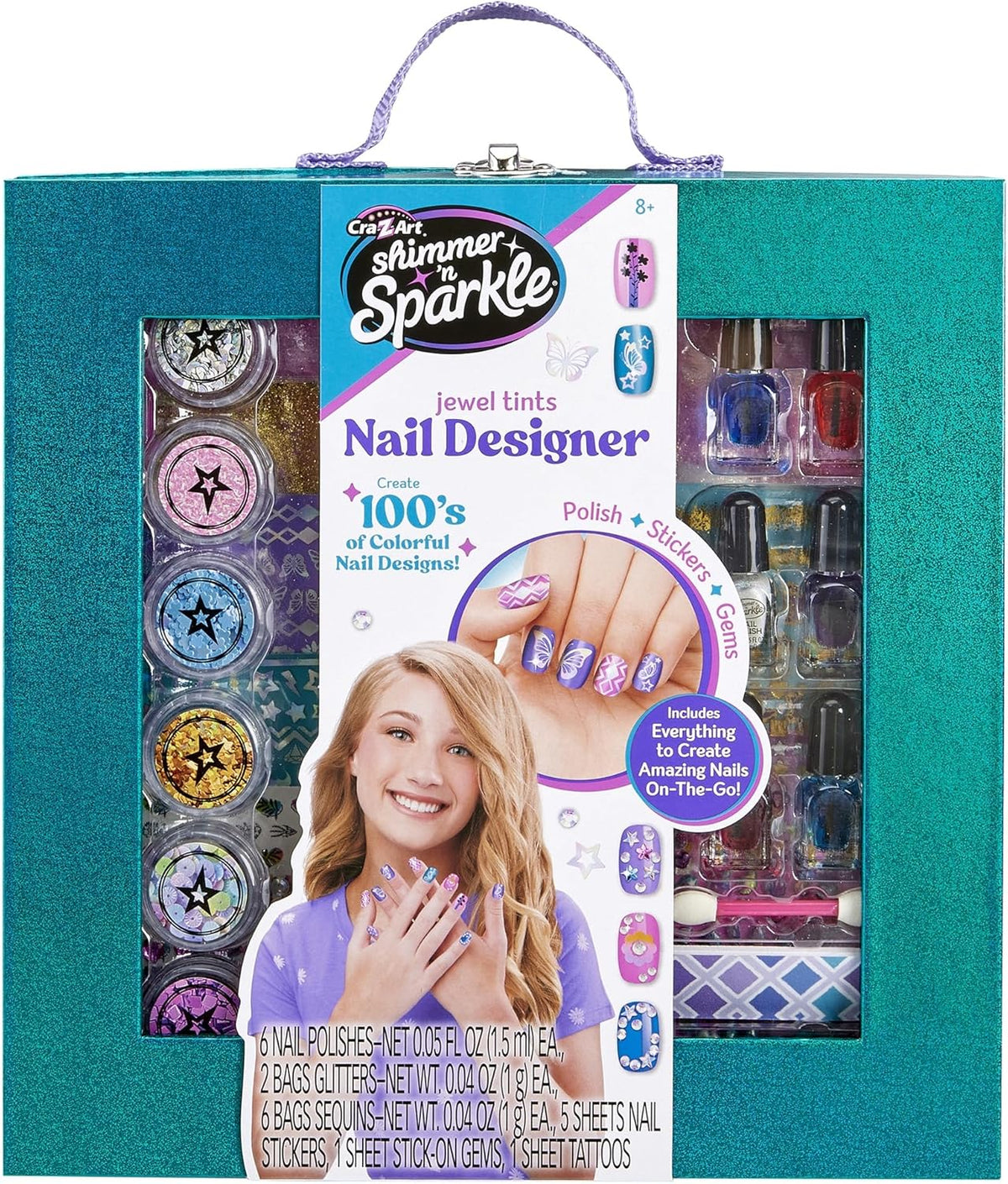 CraZArt Shimmer 'n Sparkle Jewel Nail Tint Designer SNS-65711 — image 1