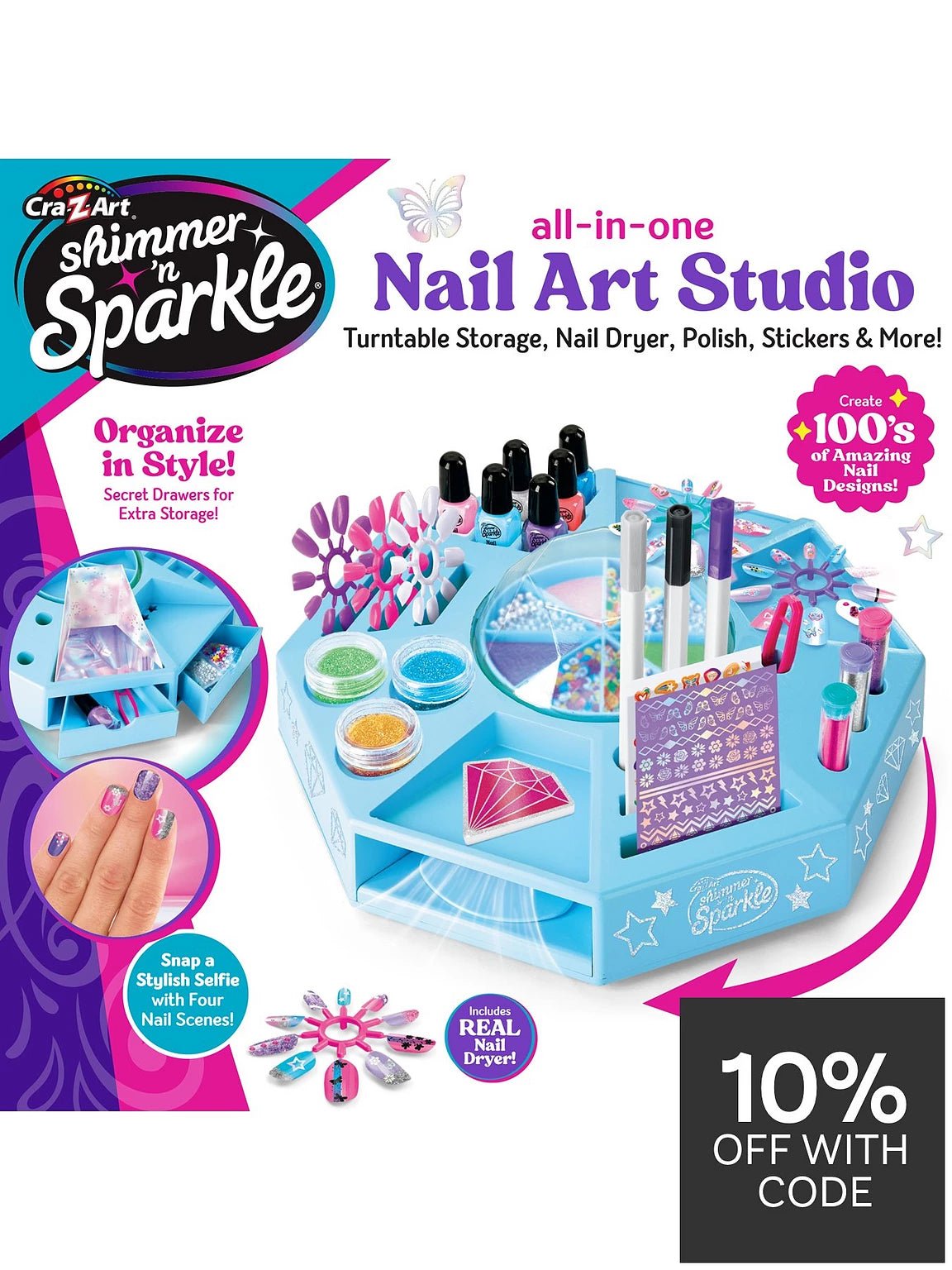 CraZArt Shimmer N Sparkle Nail Art Studio SNS-65702 — image 7