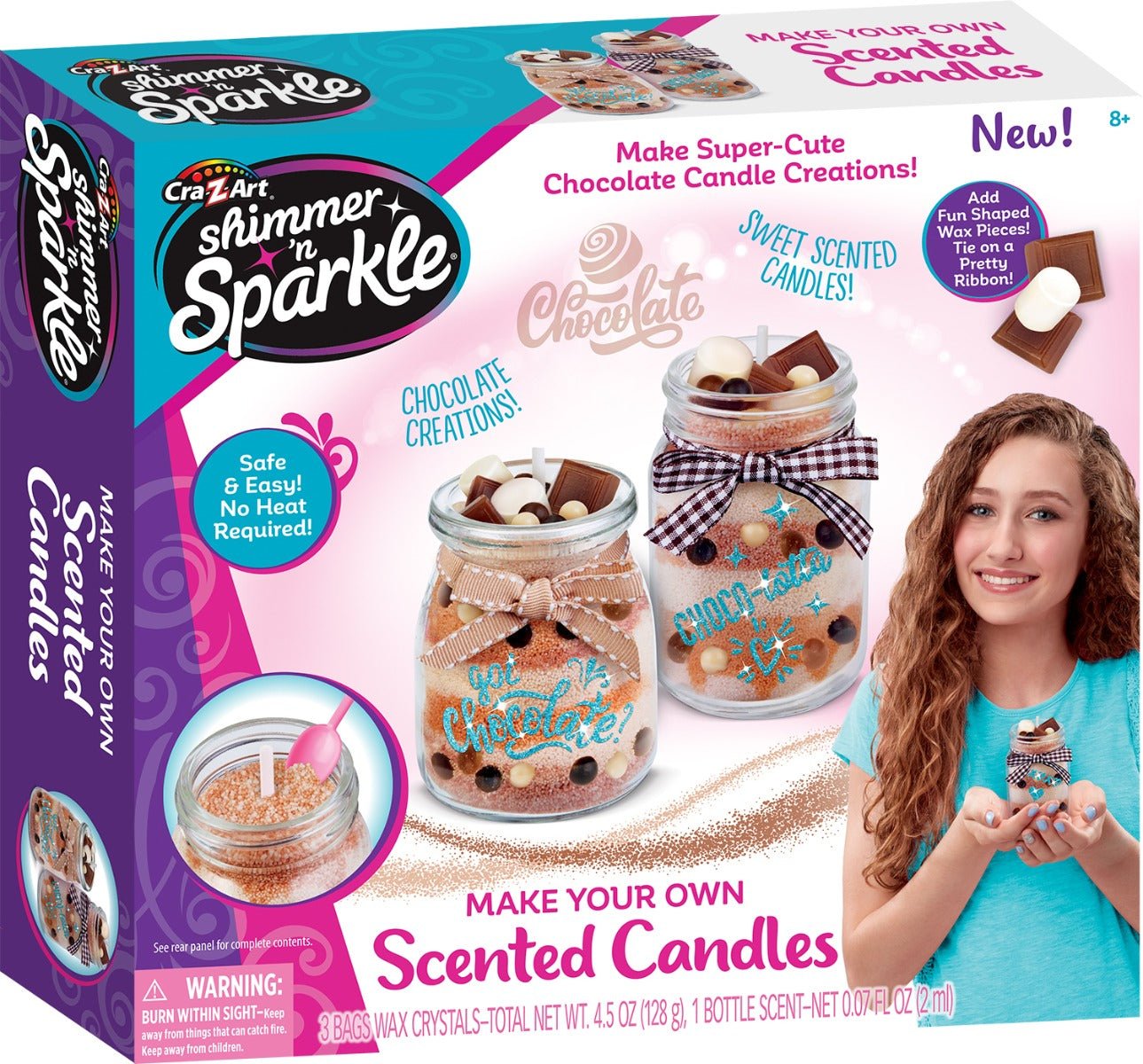 CraZArt Shimmer n Sparkle Scented Candles Chocolate 17969 - Colorland Toys