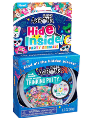 Crazy Aaron Crazy Aaron's Hide Inside! Party Animals Thinking Putty - 4 - Inch - Colorland Toys