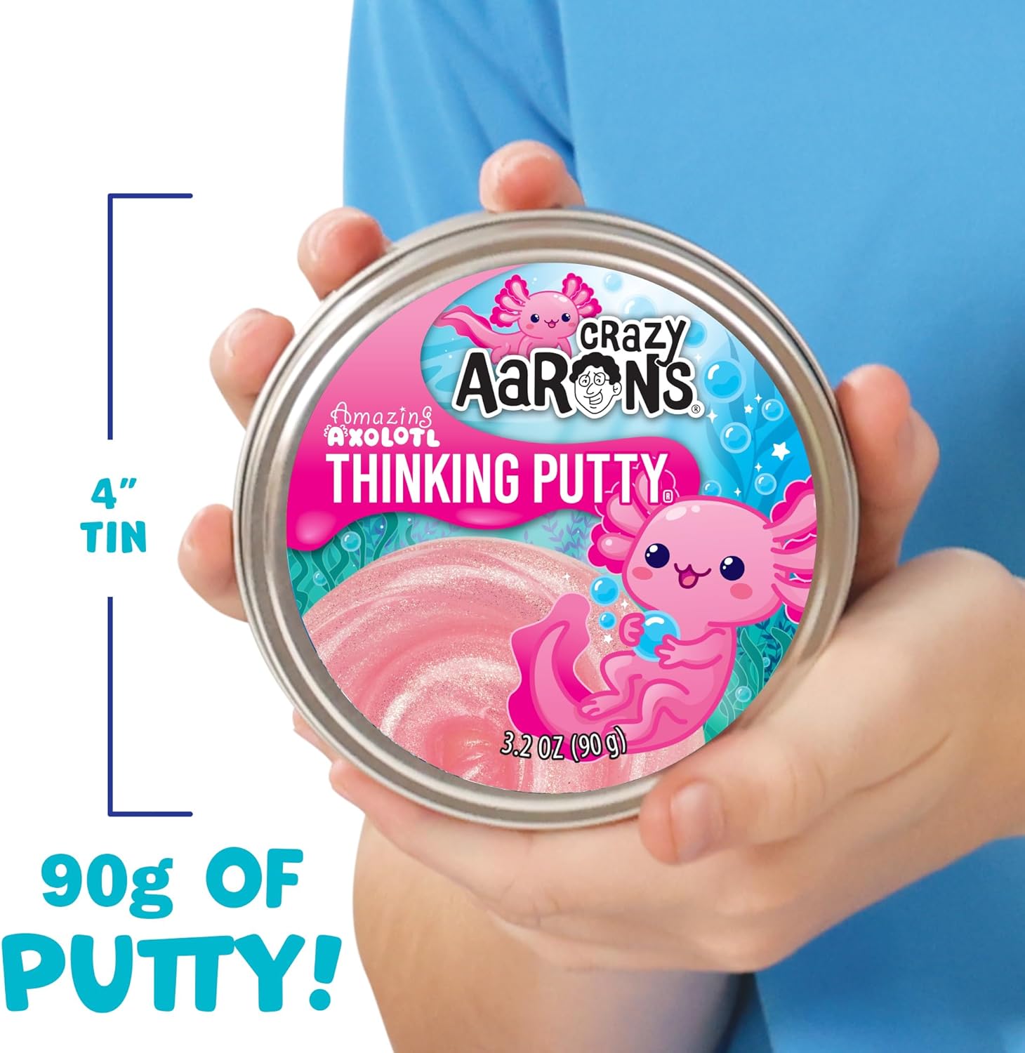 Crazy Aarons Amazing Axolotl Full Size 4 Thinking Putty Tin AX020 - Colorland Toys