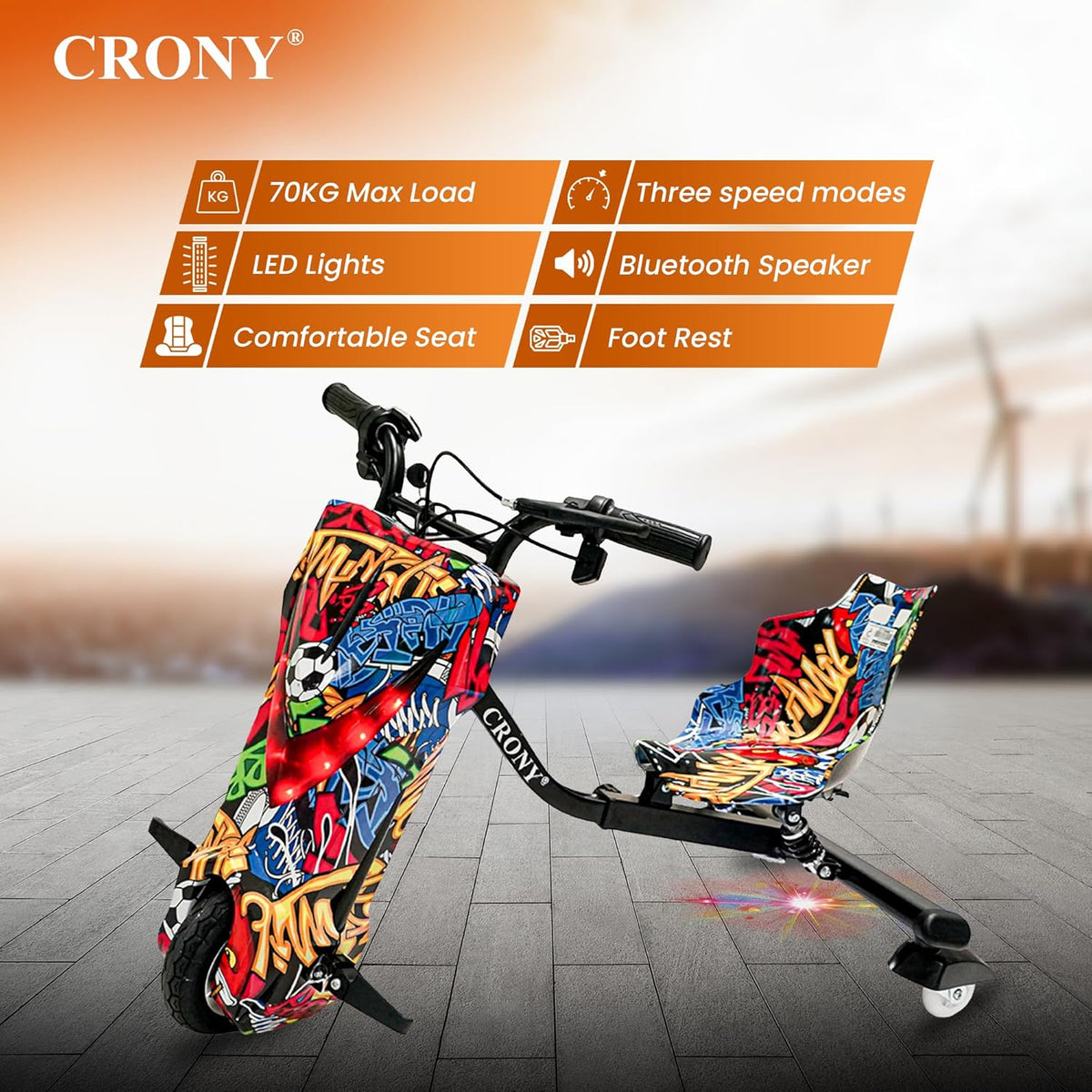 Crony V Type Drift Scooter 36V Mix JL009 — image 2