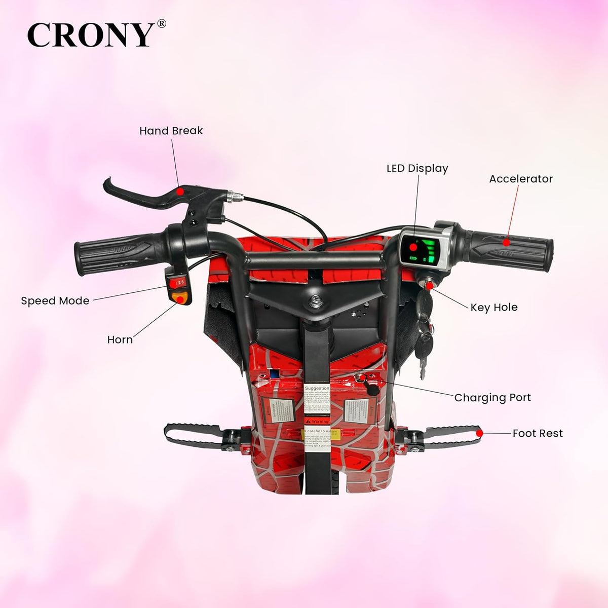 Crony V Type Drift Scooter 36V Red JL009/JL008 — image 5