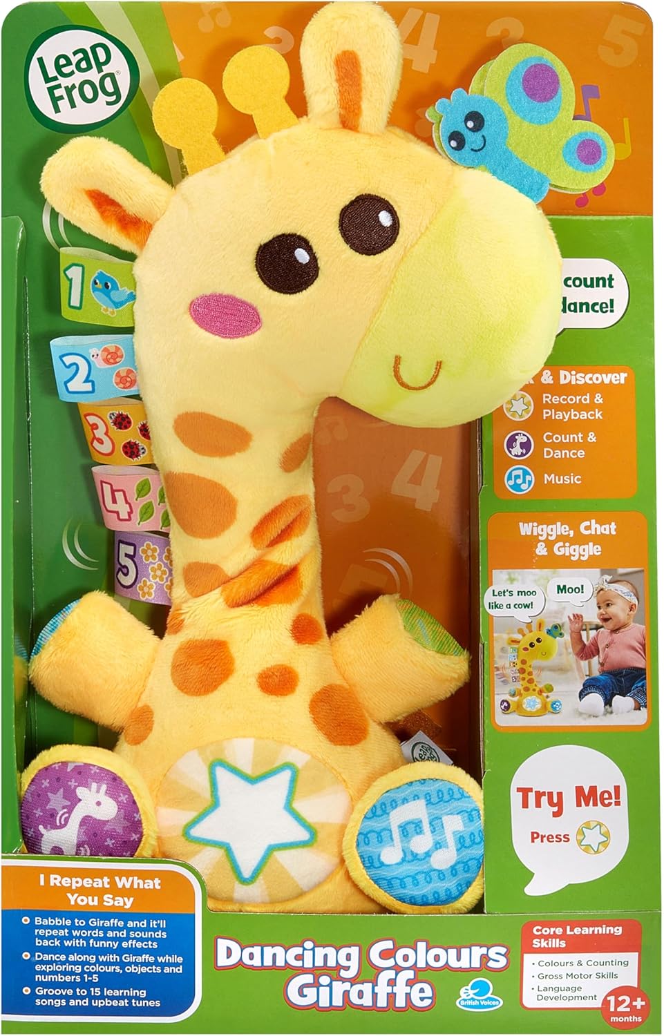 Dancing Colours Giraffe Musical Toy 80 - 621303 - Colorland Toys