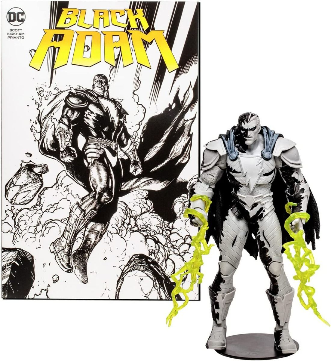 DC Direct Gold Label with Comic - Black Adam Line Art Variant 7in TMP - 15894 - Colorland Toys
