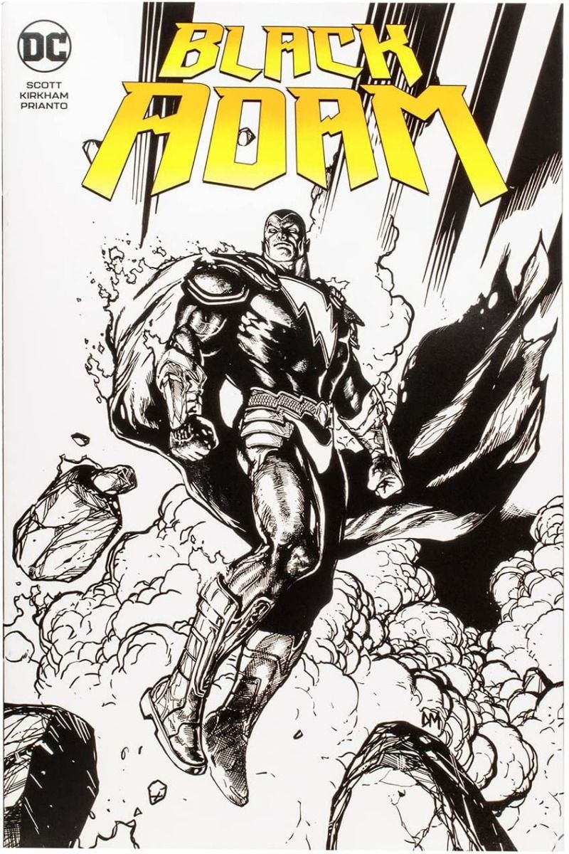 DC Direct Gold Label with Comic - Black Adam Line Art Variant 7in TMP - 15894 - Colorland Toys