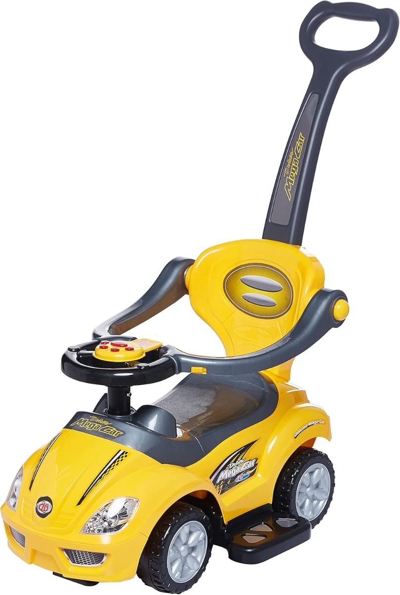 Deluxe Mega Car 3 in 1 Ride On Yellow 382C — image 1