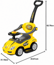 Deluxe Mega Car Ride-On With Handle Yellow B4401/381