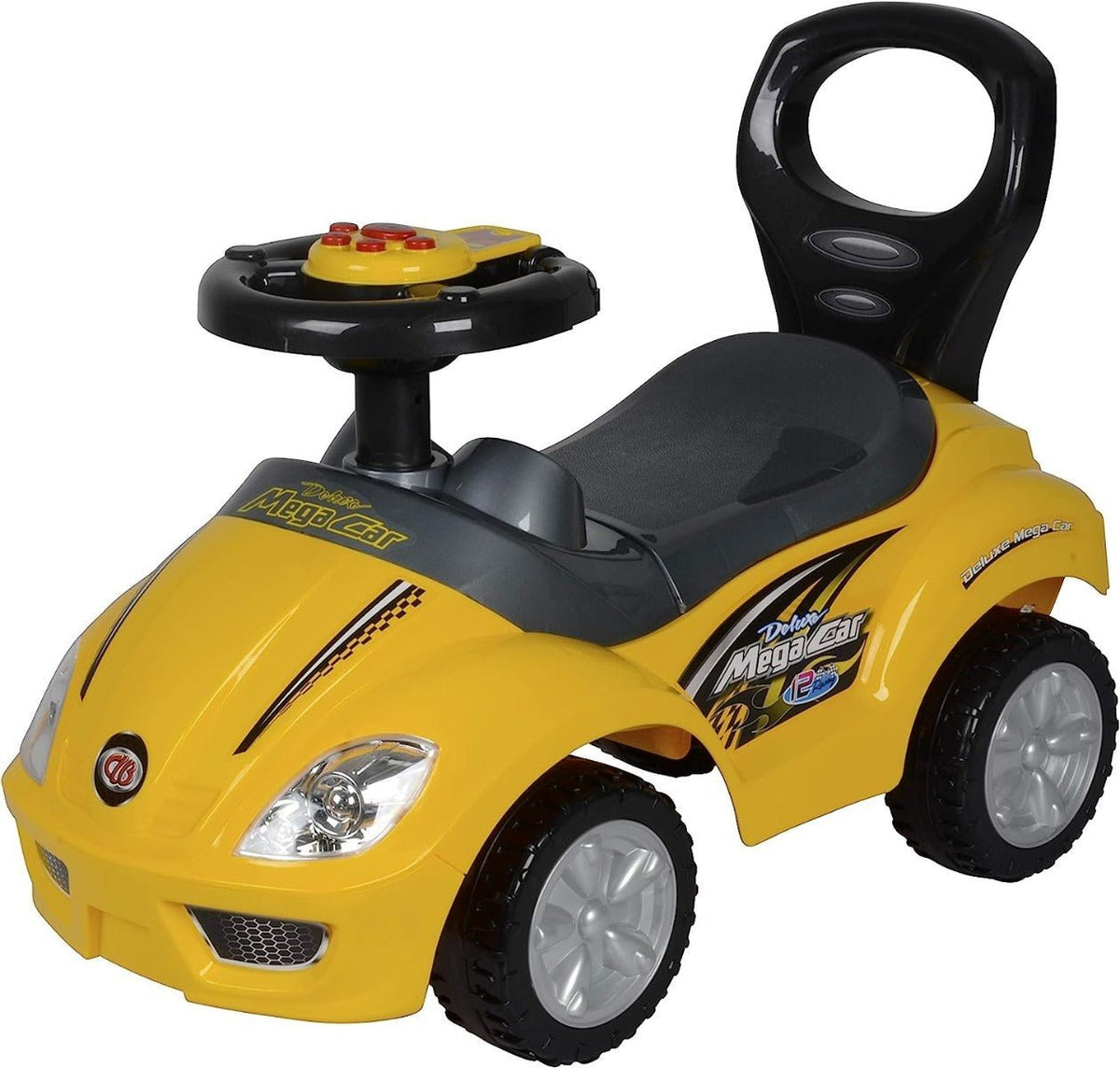 Deluxe Mega Car Ride-On Yellow B4402/381A — image 1