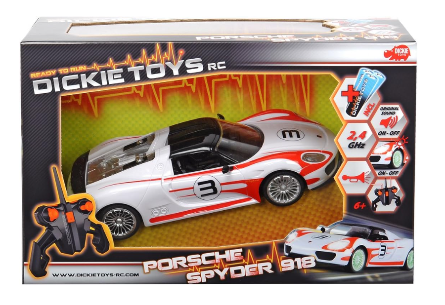 Dickie Toys Porsche Spyder 1:16 RC Model Car 201119075 — image 1
