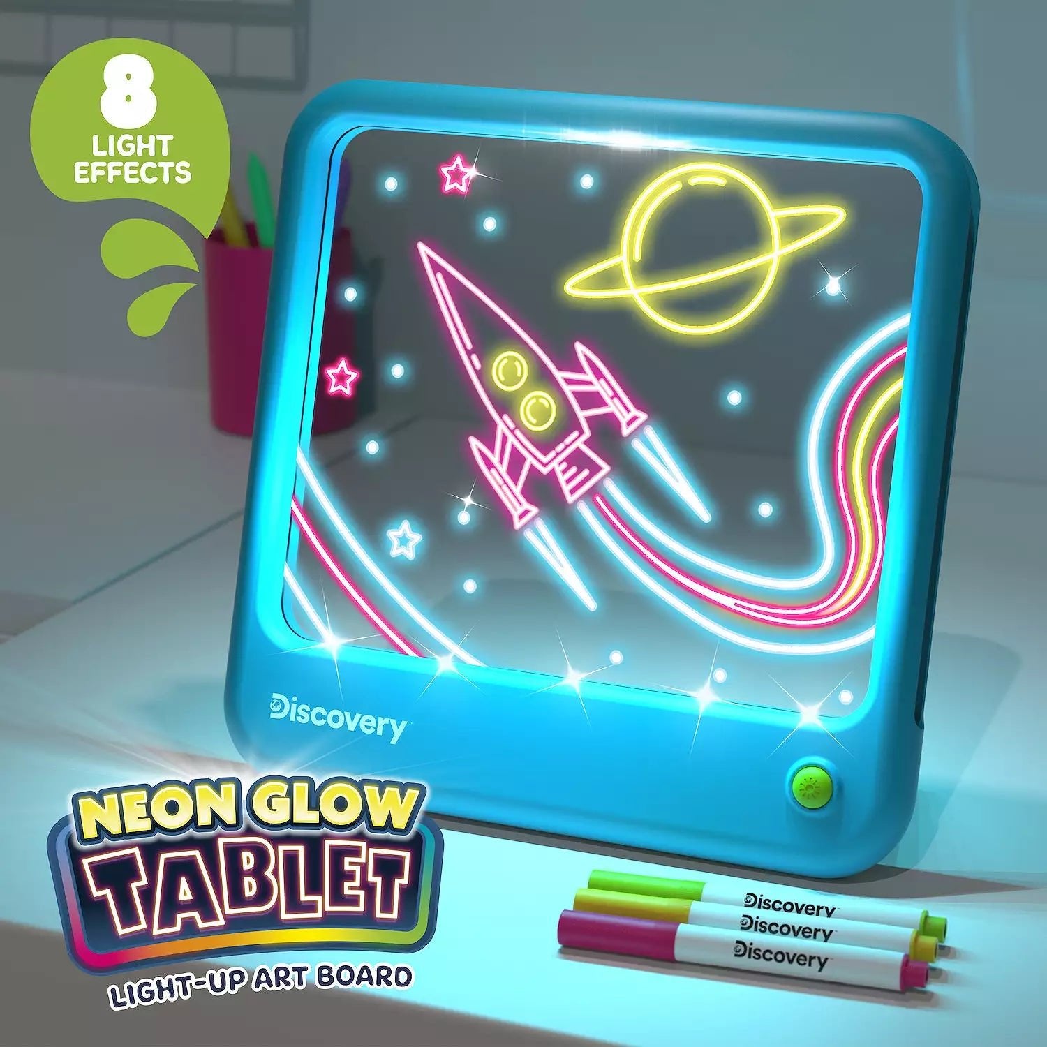 Discovery Neon Glow Tablet Light - Up Art Board 1306020820 - Colorland Toys