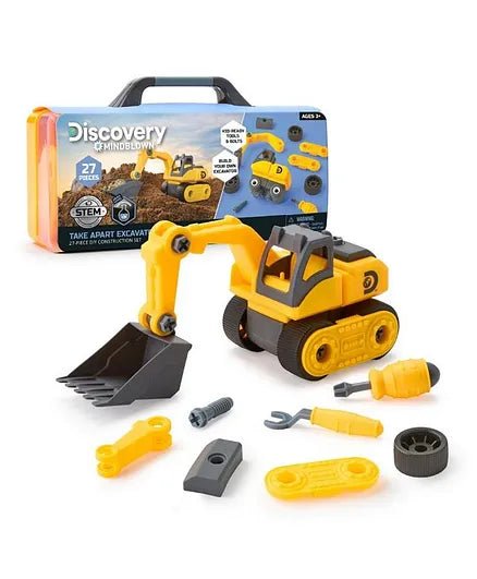 Discovery Toy Diy Construction Set Excavator 27 - Pcs 1423021680 - Colorland Toys