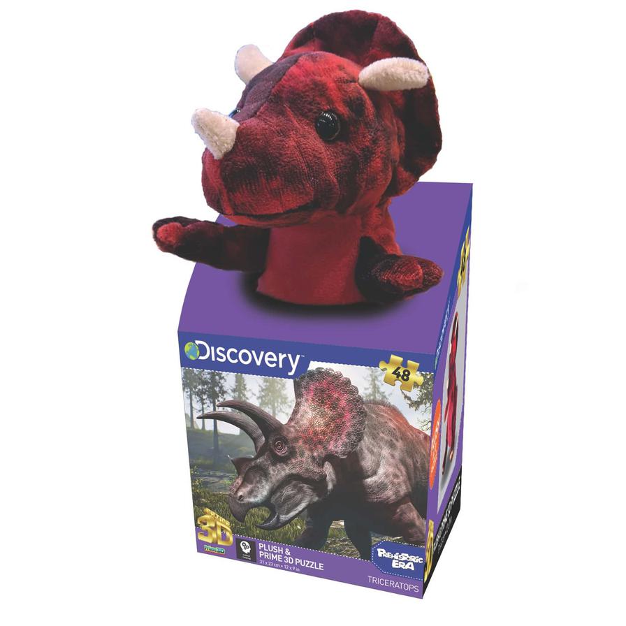 Discovery Triceratops Plush & Prime 3D Puzzle 48 Pieces 15813 — image 1