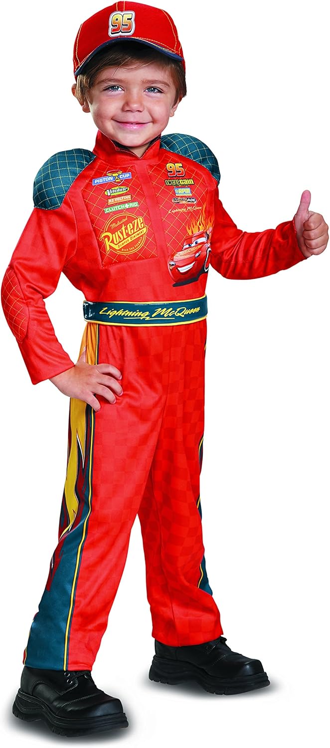 Disguise Cars 3 Lightning McQueen Classic Toddler Costume, Red, 2T