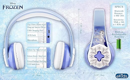 Disney Frozen Aux Headphones DY - 6513 - FZ2 - Colorland Toys