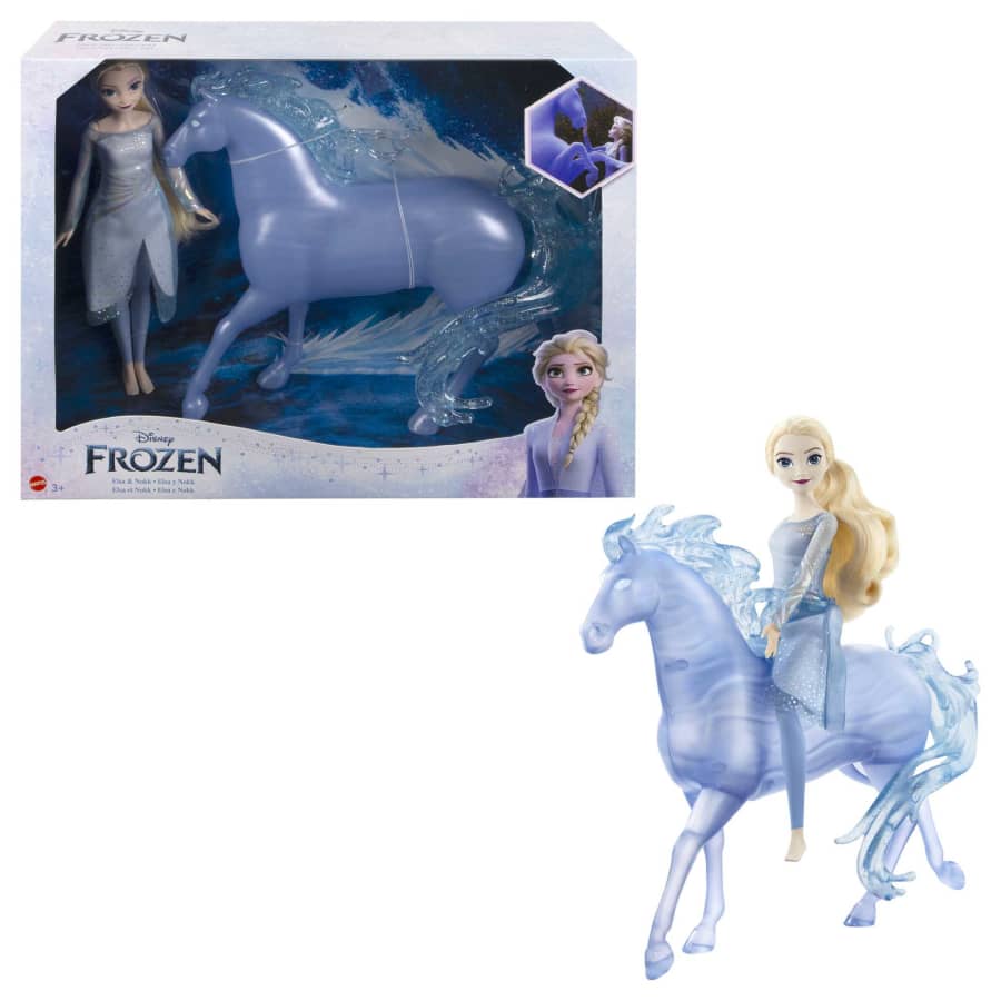 Disney Frozen Fashion Doll Elsa & Nokk Horse Set HLW58 - Colorland Toys