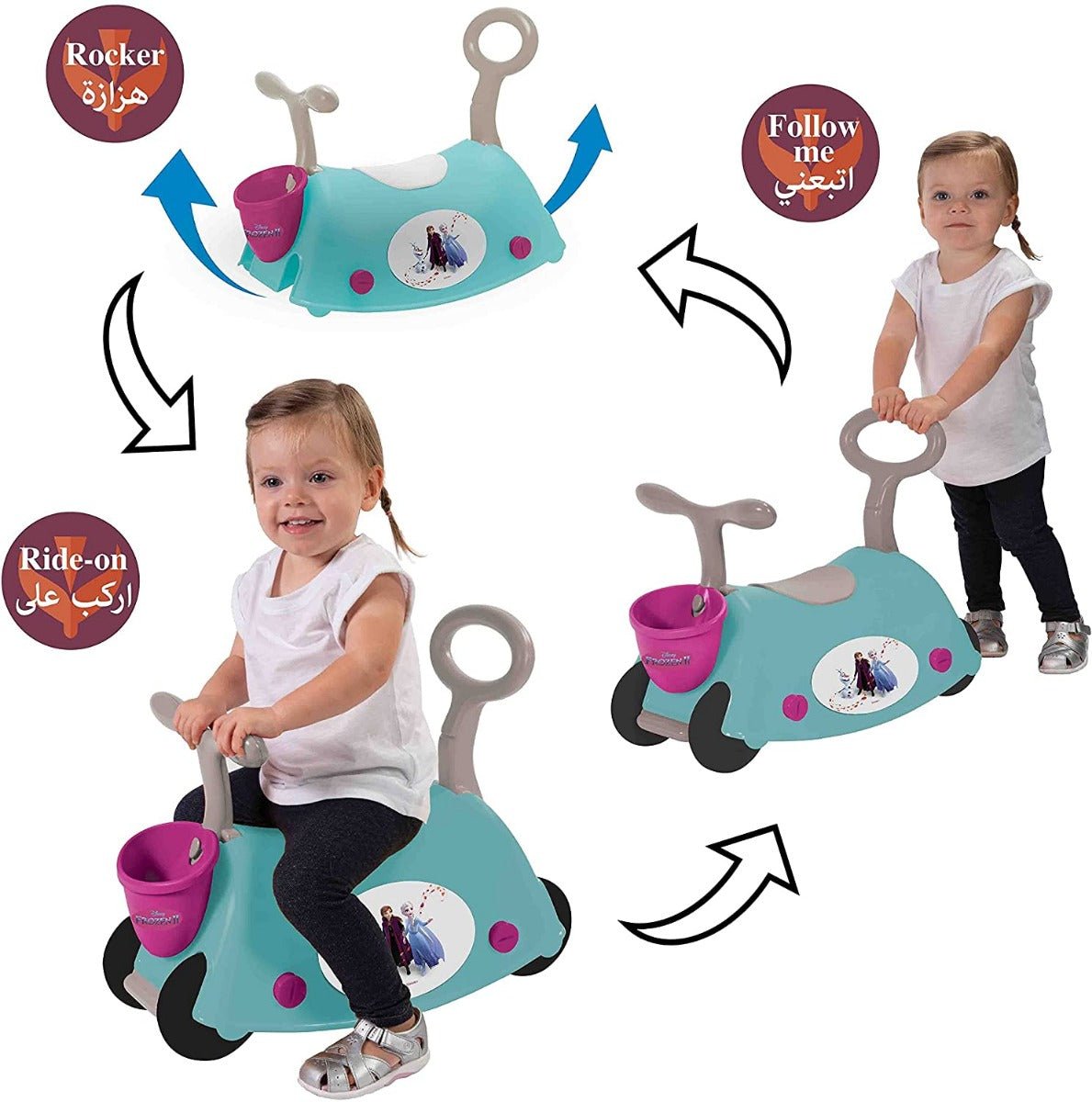 Disney Frozen II 3 - In - 1 Ride On Bug - 844201 - Colorland Toys