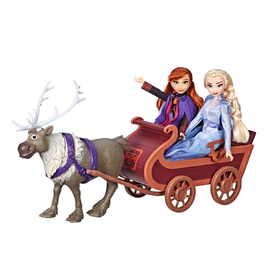 Disney Frozen Sledding Sven and Sisters Elsa and Anna Fashion Dolls E5501 — image 1