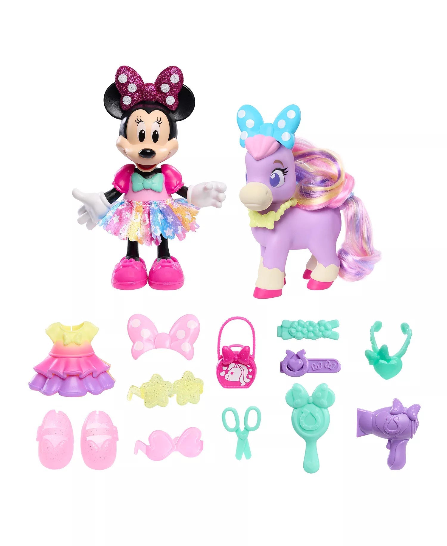 Disney Junior Minnie Mouse Groom & Glam Pony Set 88239 - Colorland Toys
