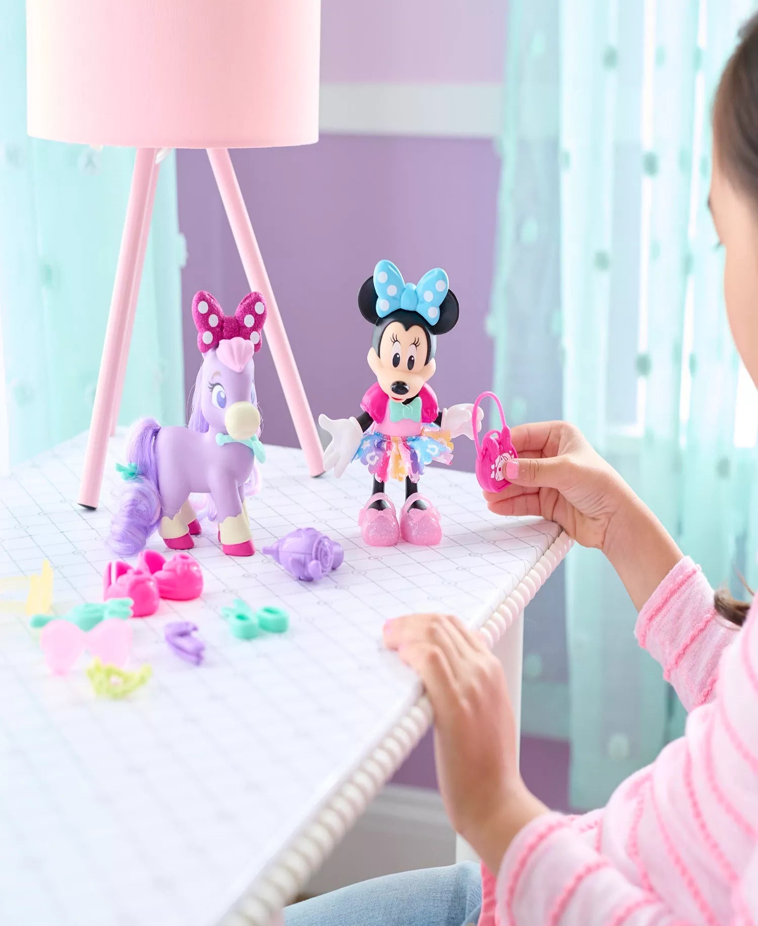 Disney Junior Minnie Mouse Groom & Glam Pony Set 88239 - Colorland Toys