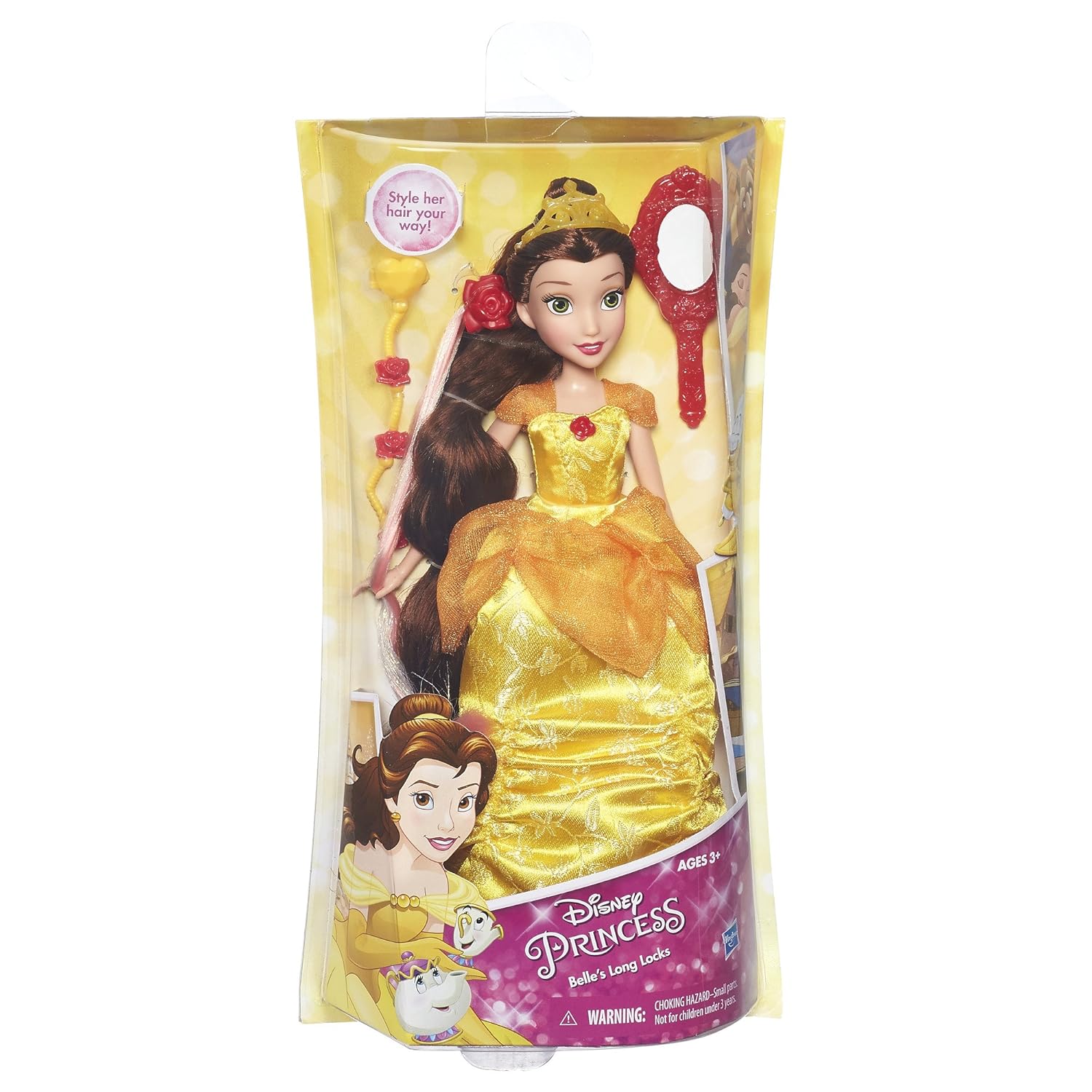 Disney Princess Belle Long Locks 27cm Doll B5292 - Colorland Toys