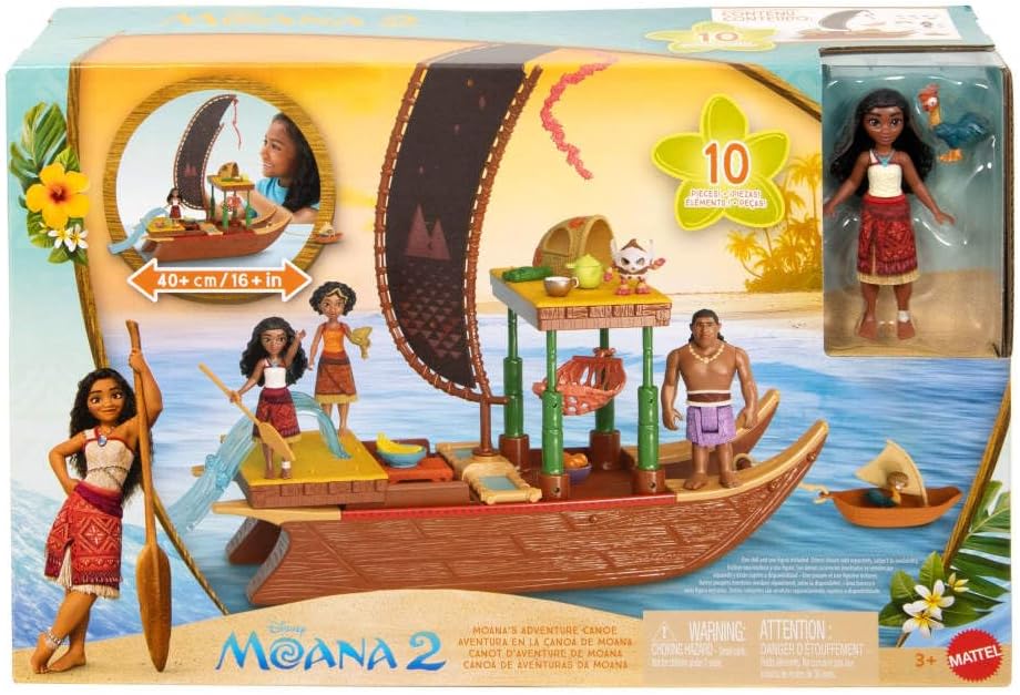 Disney Princess Moana Fashion Dolls-Transforming Boat JBT54 - Colorland Toys
