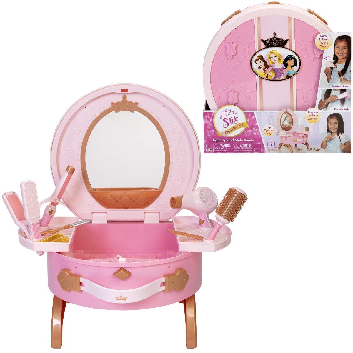Disney Princess Style Collection Light Up & Style Vanity 210404 - Colorland Toys
