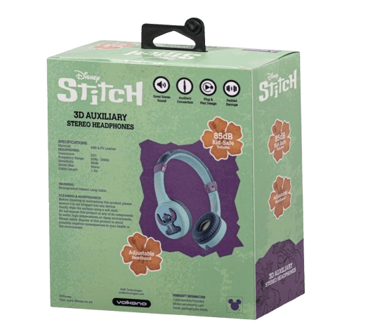 Disney Stitch 3D Auxiliary Headphone DY - 3053 - ST - Colorland Toys