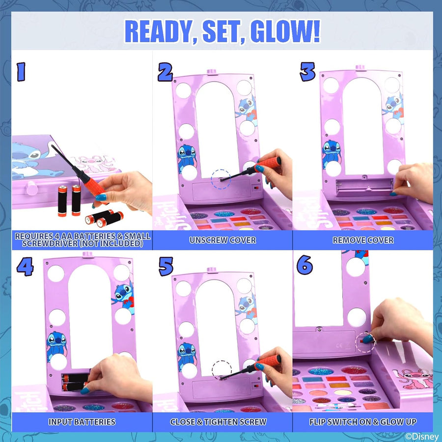 Disney Stitch Kids Makeup Set with Light-Up Mirror by Townley Girl — image 5