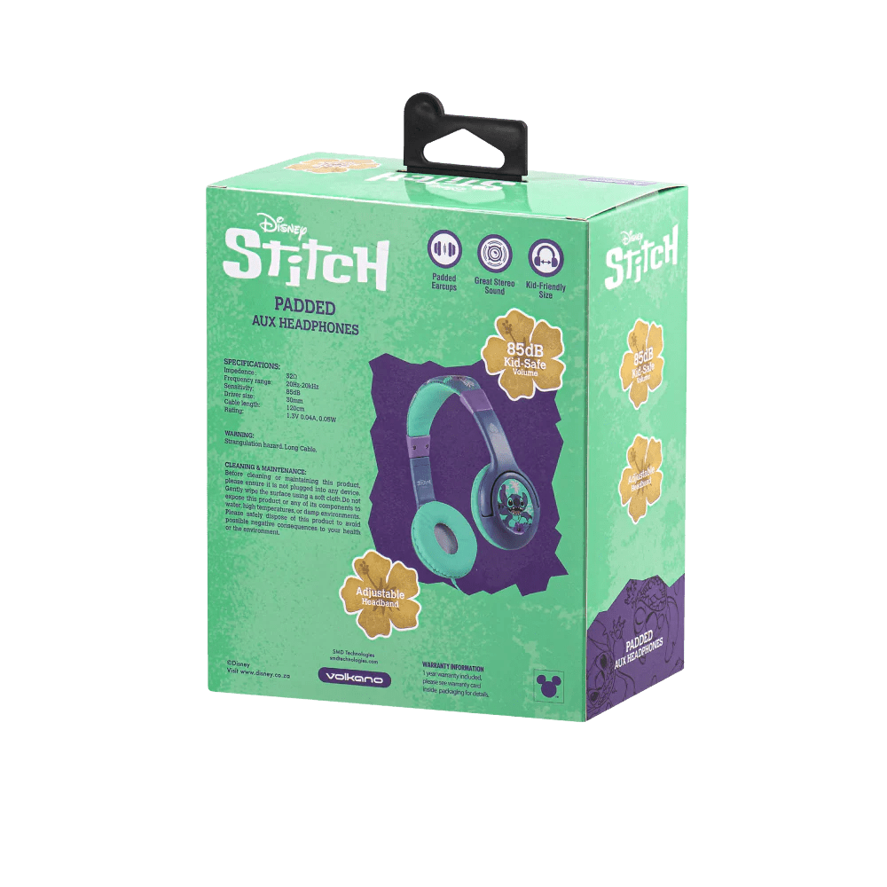 Disney Stitch Padded Aux Headphones DY - 10901 - ST - Colorland Toys