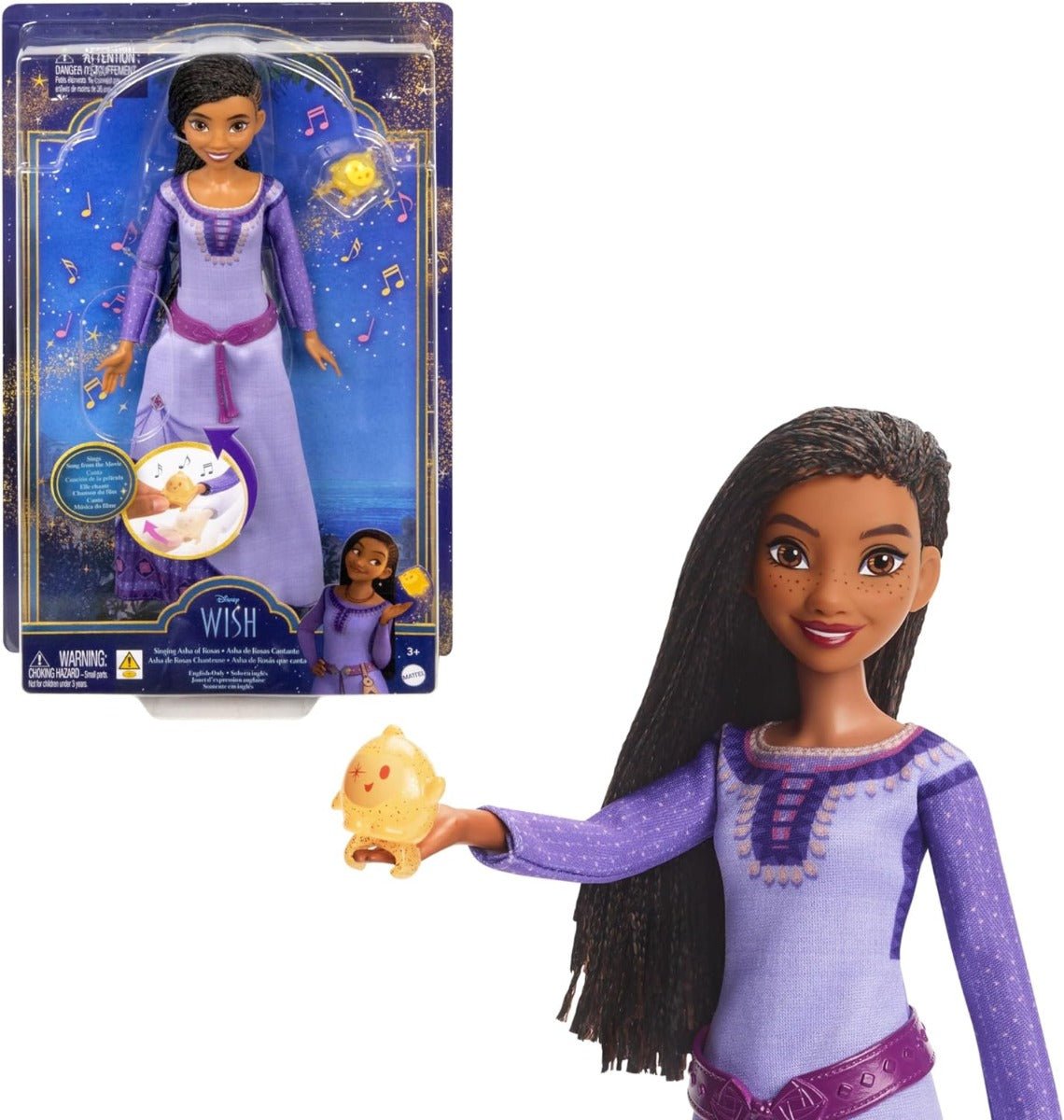 Disney Wish Fashion Singing Doll Asha HPX26 - Colorland Toys