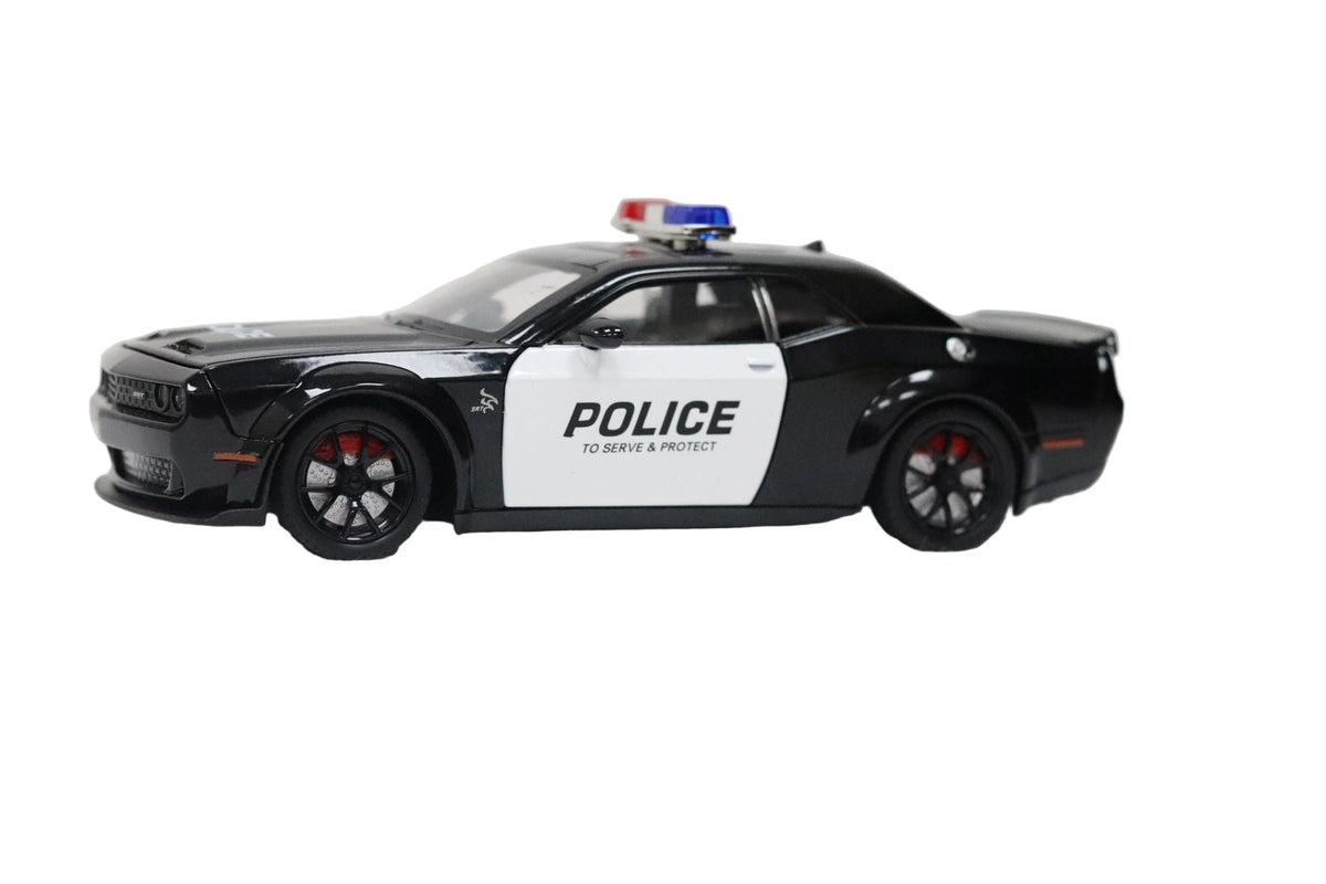 Dodge Challenger Police Die - Cast Car 1:24 Scale – Pullback Toy - Colorland Toys
