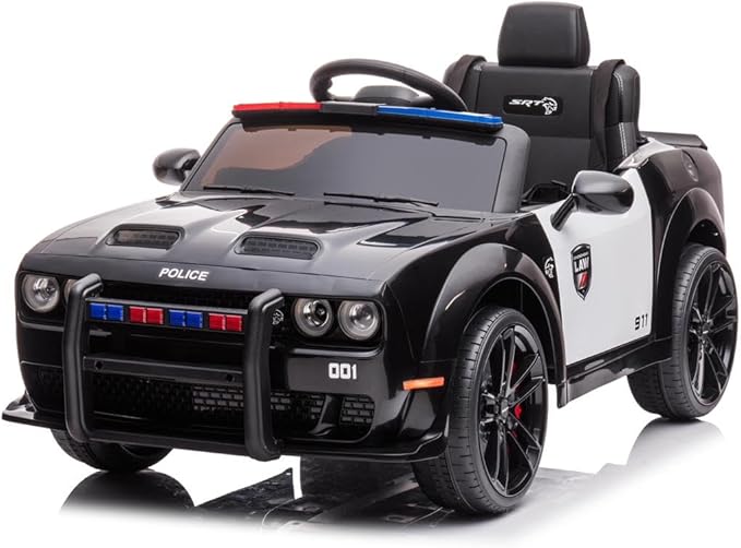 Dodge Challenger SRT Police Car 12V/2M Black BDM0955G - Colorland Toys