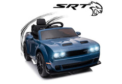 Dodge Challenger SRT Ride On Car 12V/2M, Blue - Colorland Toys