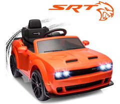 Dodge Challenger SRT Ride On Car 12V/2M,Orange - Colorland Toys