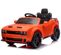 Dodge Challenger SRT Ride On Car 12V/2M,Orange - Colorland Toys