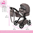 Dolls Pram Xeo 17086AB