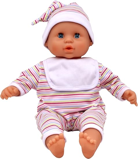 Dolls World Baby Babble 15inch Dlx Soft Doll 16 Baby Sounds Sleeping Eyes 78350 - Colorland Toys