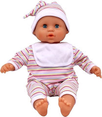 Dolls World Baby Babble 15inch Dlx Soft Doll 16 Baby Sounds Sleeping Eyes 78350 - Colorland Toys