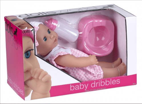Dolls World Baby Dribbles Pink 30cm — image 1