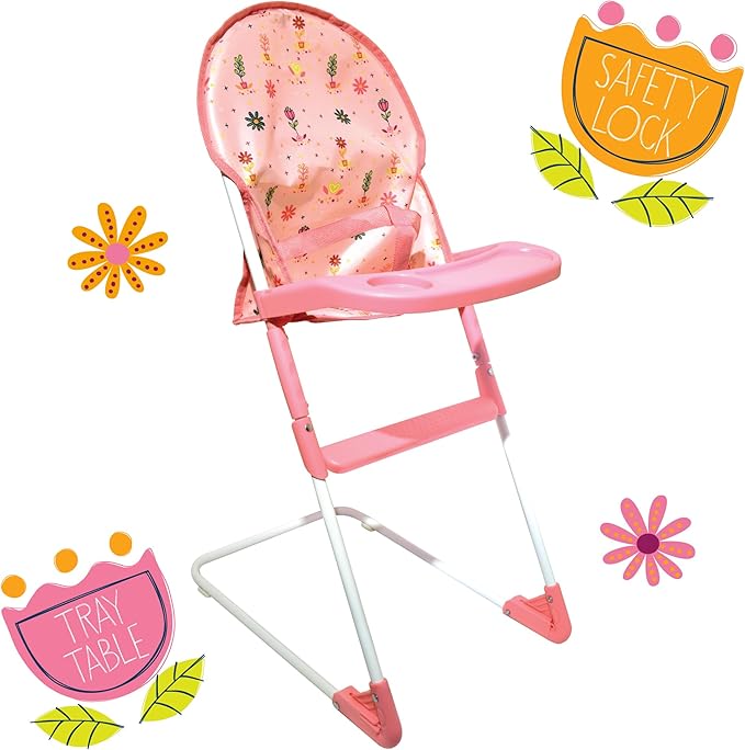 Dolls World Folding High Chair For Dolls 22inch 78704 - Colorland Toys