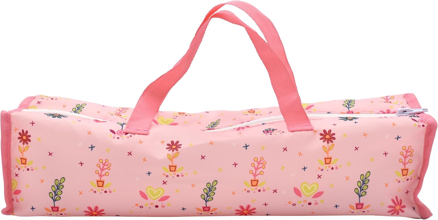 Dolls World Large Travel Cot With Quilt Pillow & Travel Bag For Dolls 18inch 78706 - Colorland Toys