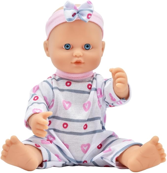 Dolls World Little Poppets 10inch Dlx Twin Bathable Vinyl Doll 78002 - Colorland Toys