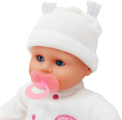 Dolls World Ltl Treasure 15inch Baby Doll With Sleeping Eyes Bottle & Dummy 78330 - Colorland Toys