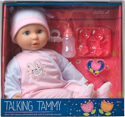 Dolls World Talking Tammy 18inch Baby With Sleeping Eyes & Sounds 78500 — image 1